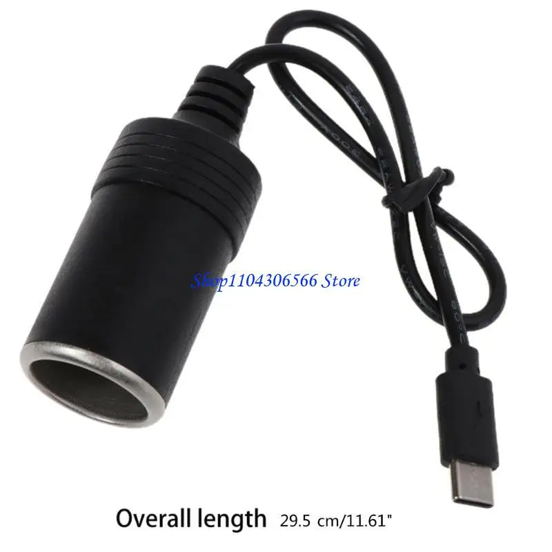 USB-C to Cigarette Lighter Converter Cable – 12V 3A 36W Car Power Adapter Cable HIP