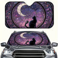 Black Cat Stained Glass Windshield Sunshade | Car Sun Visor Car Windshield Sunshade HIP M