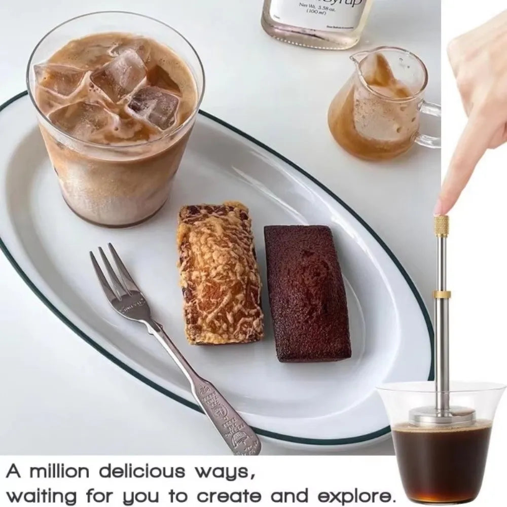 Press Coffee & Tea Infuser – Fine Mesh, Extended Handle Coffee Tea Infuser HIP