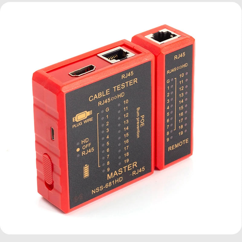 HDMI & RJ45 Cable Tester – POE Protection, 8P8C 6P8C | OULLX Network Cable Tester HIP