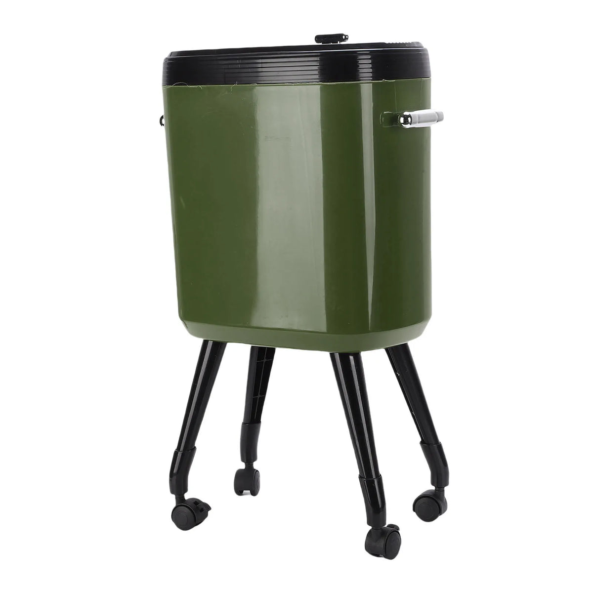 Tall Trash Can with Wheel Legs 15L Large Capacity Narrow Garbage Can for Kitchen Bathroom Living Room Narrow Garbage Can HIP green