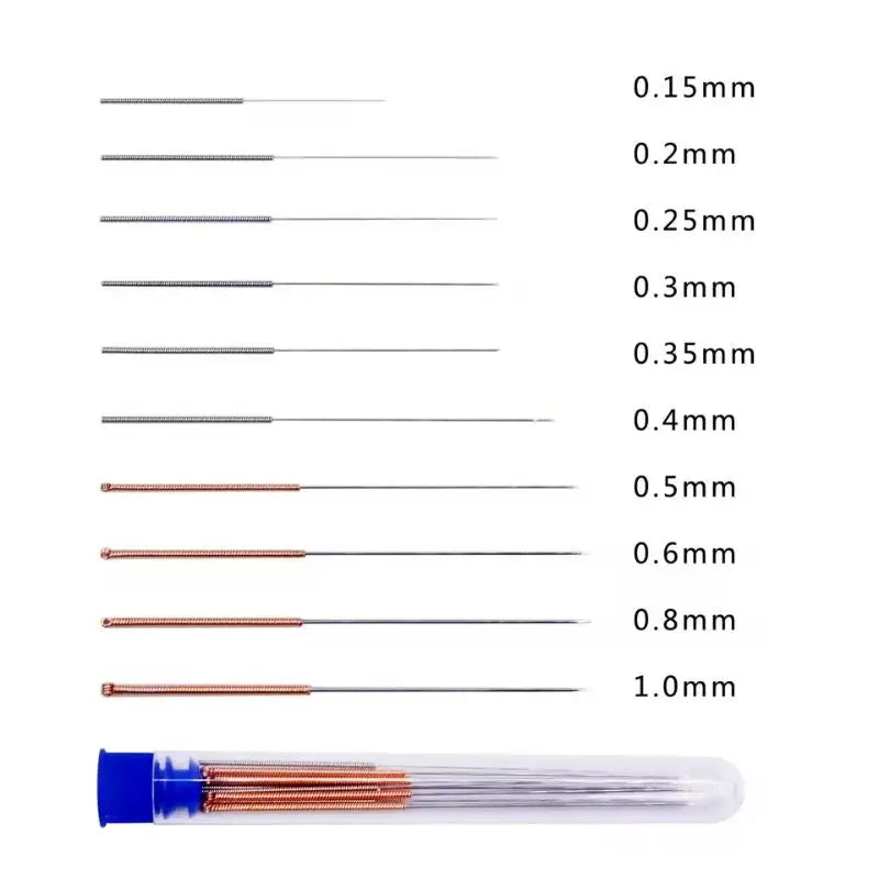 10-Pc Stainless Steel Nozzle Cleaning Needle Kit | 0.15–1.0mm Nozzle Cleaning Kit HIP A2 No plug
