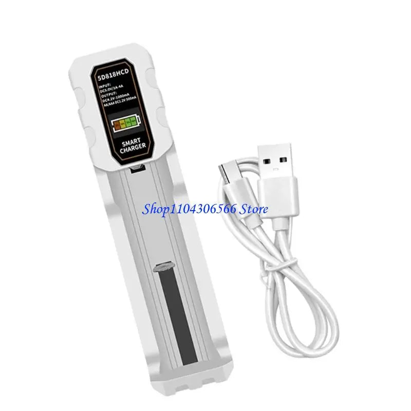 Single Bay Smart Battery Charger – LCD Display, USB-C Input Battery Charger HIP