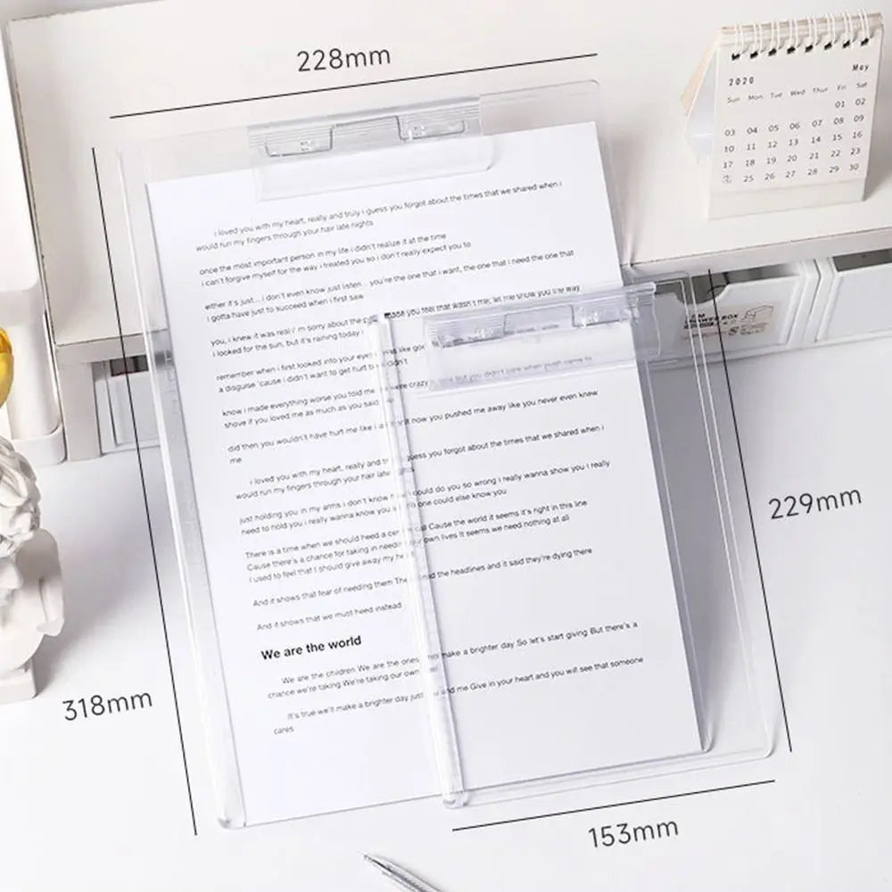 A4/A5 Acrylic Transparent Clipboard & Document Organizer Acrylic Clipboard HIP