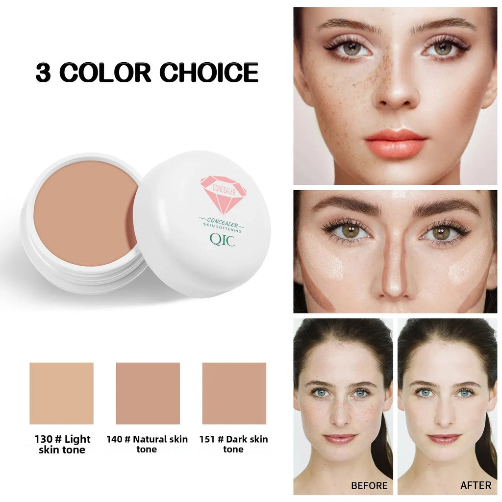 QIC High Coverage Waterproof Concealer Cream | All Skin Tones Concealer Foundation Cream HIP