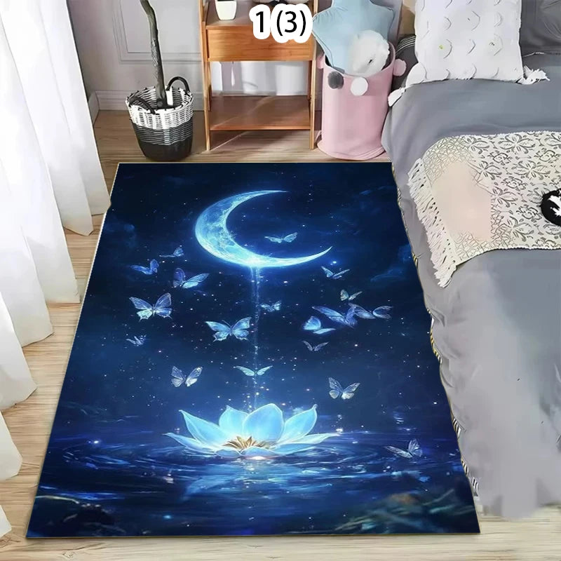 HD Floral Area Rug – Daisy Rose Carpet for Home & Kids Room Floral Area Rug HIP 7 120x160cm
