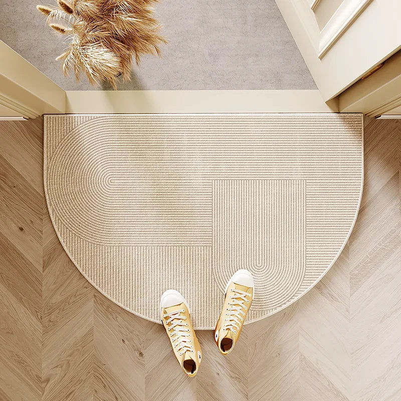 Semi-Circular Non-Slip Door Mat – Modern Entryway Rug Entry Door Mat HIP 4 50x80cm-Felt