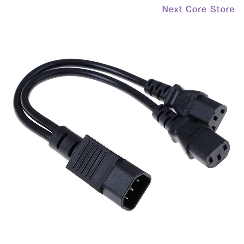 C14 to C13 Y Splitter Power Cable – PDU PSU UPS 30cm Power Splitter Cable HIP