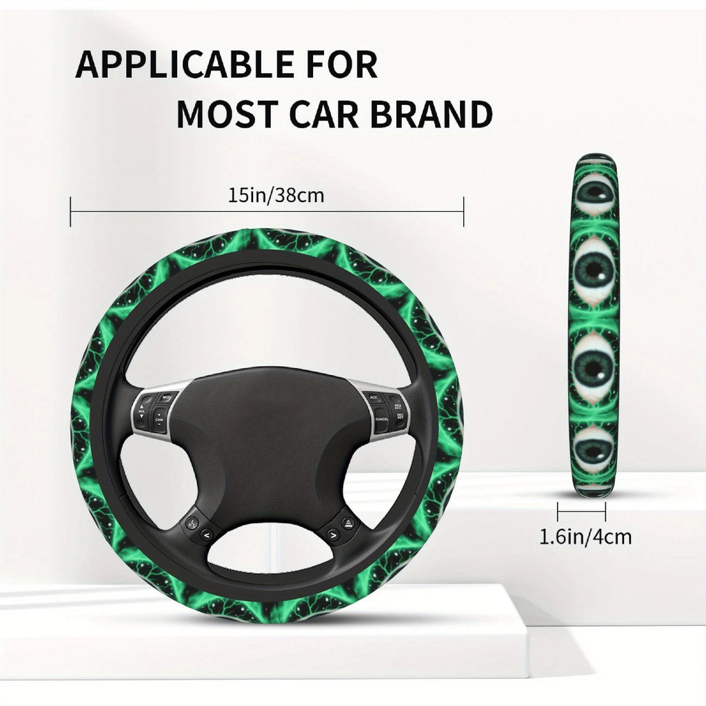 Cosmic Nebula Bling Fabric Steering Wheel Cover – Non-Slip Steering Wheel Cover HIP