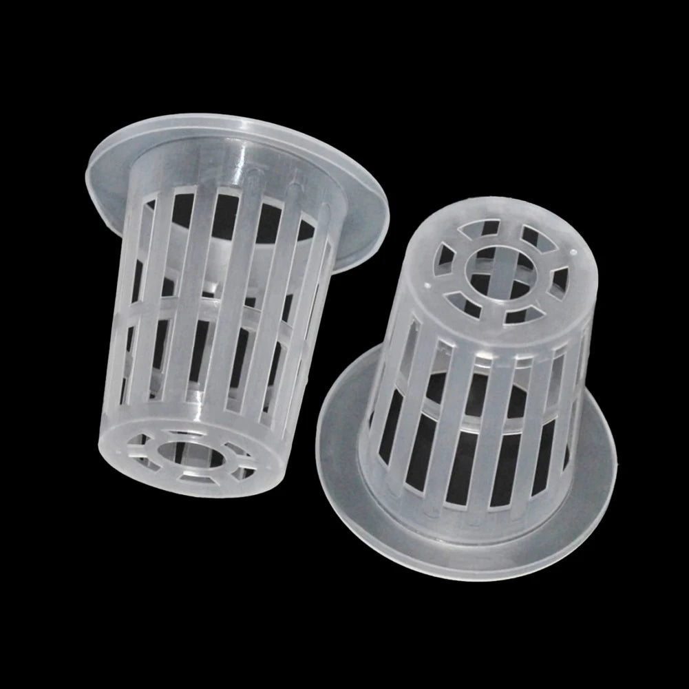 50pcs Growing Basket Hydroponics Basket Vegetable Soilless Growing Plastic Mesh Pot High Quality Garden Planting Pots HIP