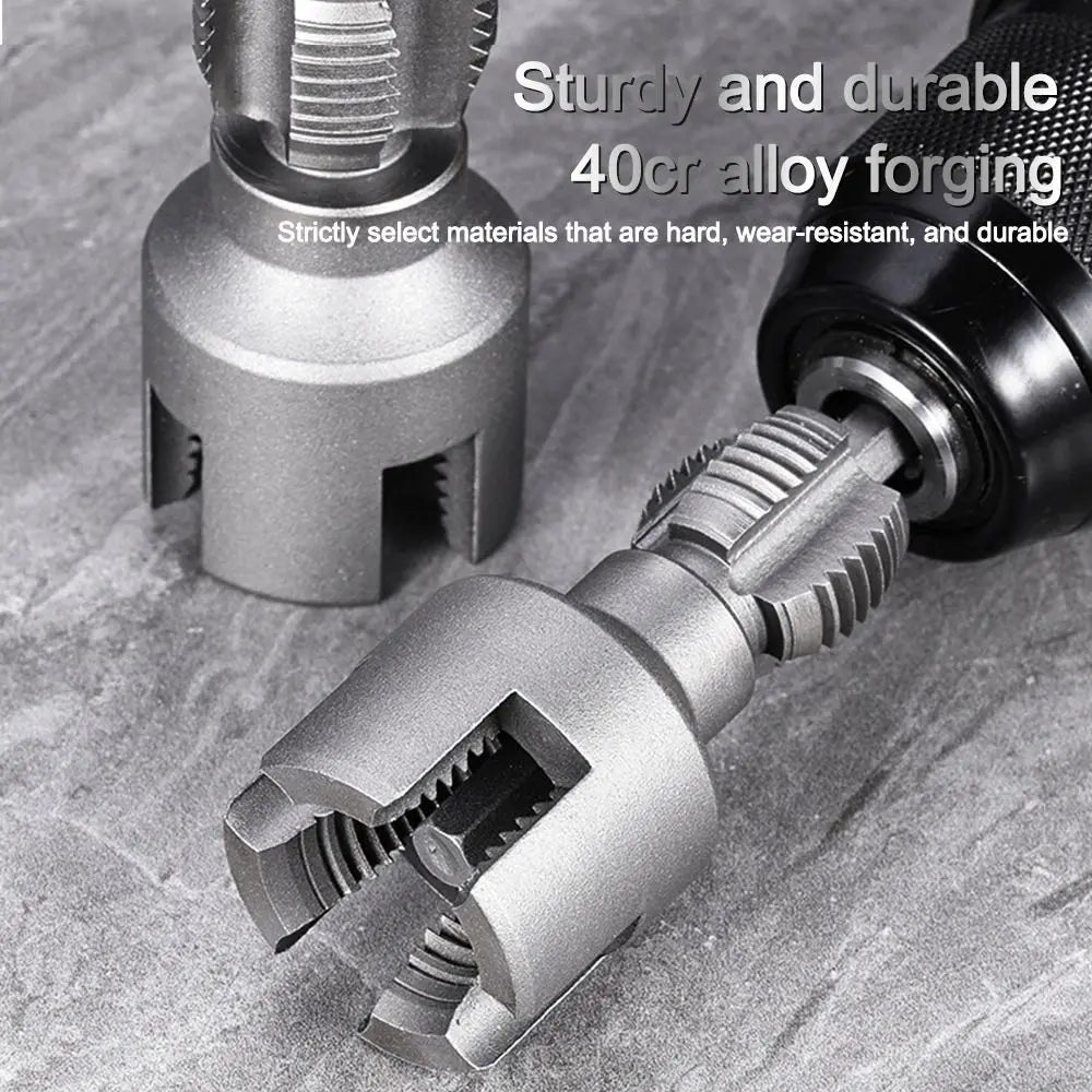 PVC Pipe Threader Kit – 4 & 6 Point Internal/External Thread Tap Pipe Threading Tool HIP