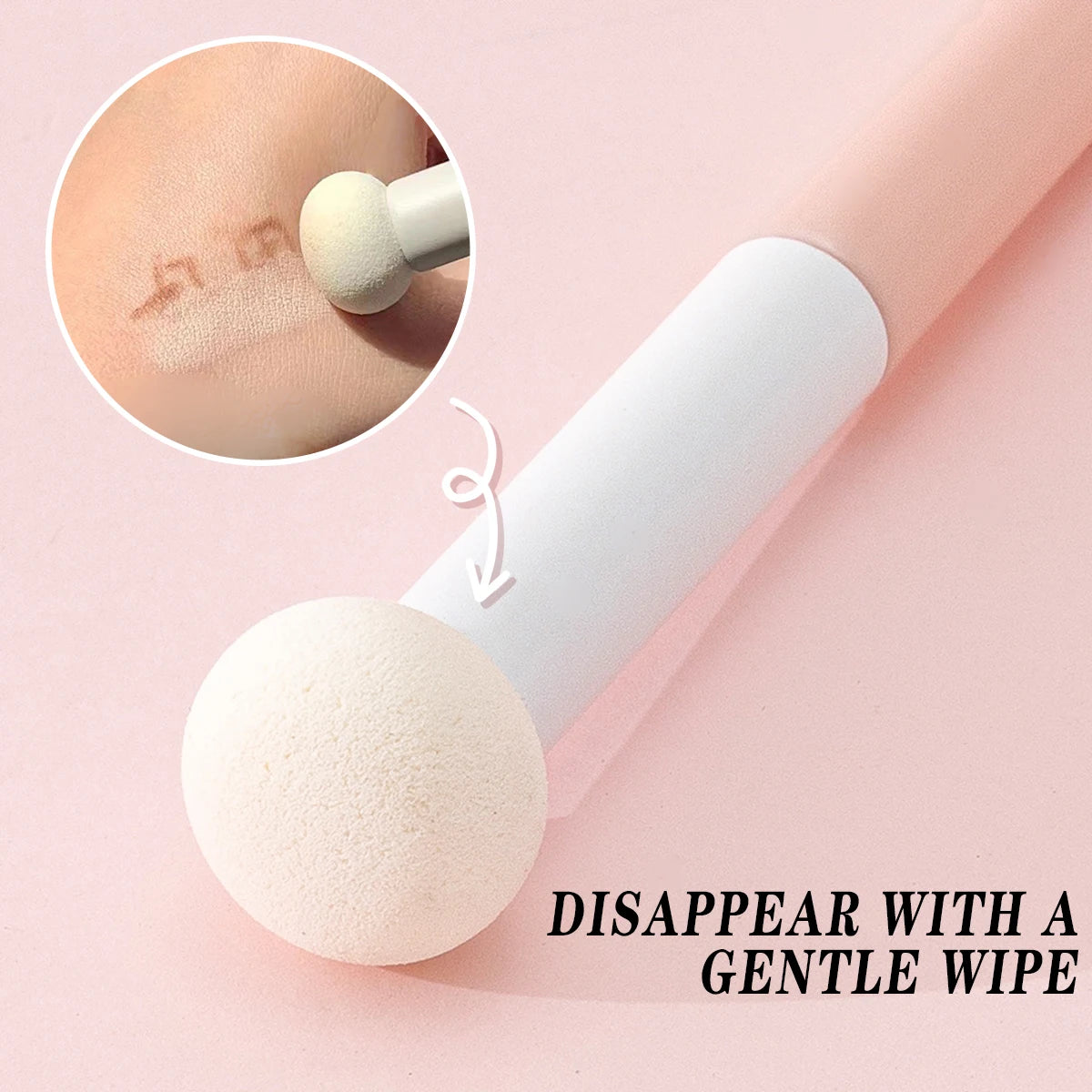 Mushroom Head Concealer Brush – Soft Mini Makeup Brush Concealer Makeup Brush HIP White