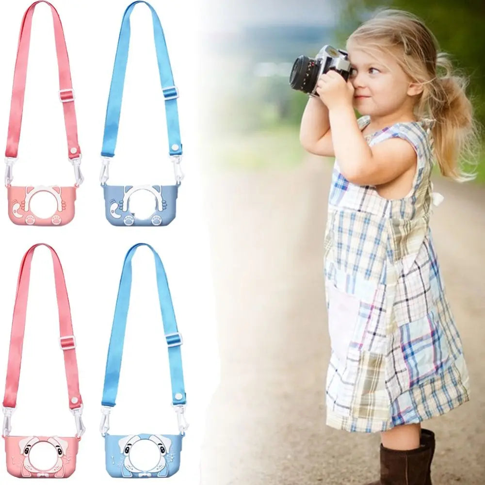 Silicone Kids Camera Case with Lanyard – Cartoon Cover Kids Camera Case HIP
