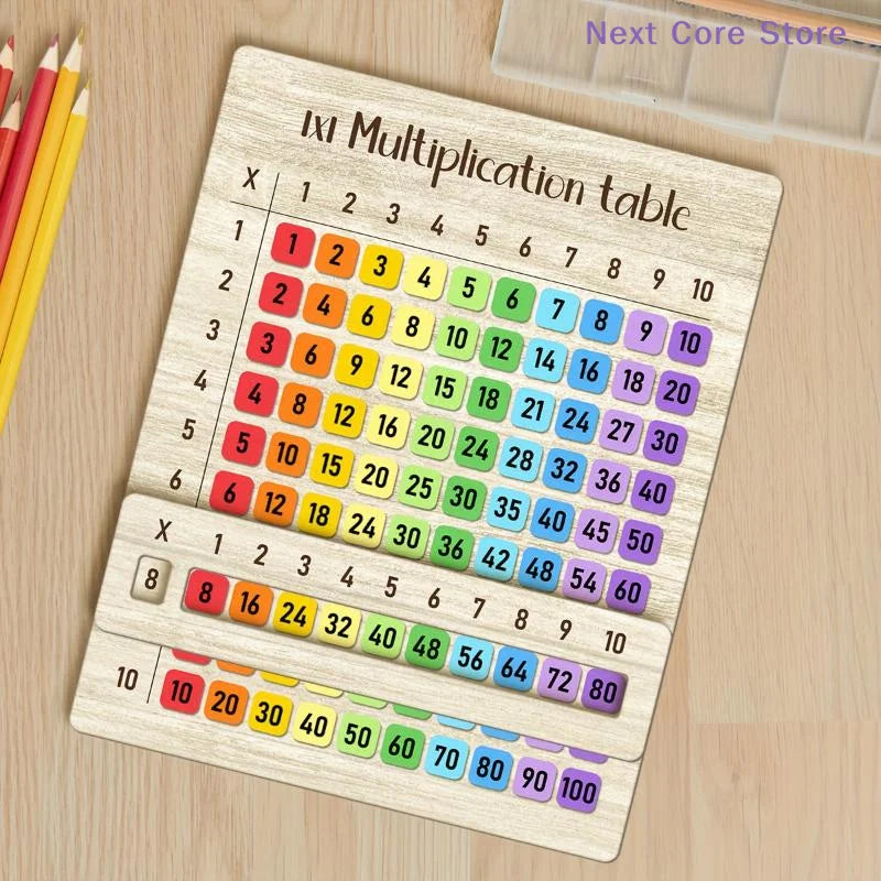 Colorful Wooden Multiplication Table Board – Kids Math Aid Educational Math Board HIP