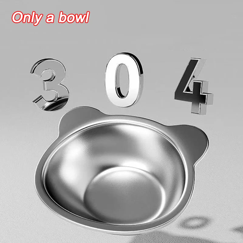 Raised Stainless Steel Cat Bowl – 15° Elevated Feeding Design Elevated Pet Bowl HIP Only Bowl