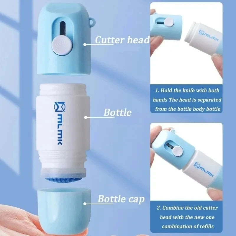 2-in-1 Privacy Correction Fluid & Box Cutter | Office Tool Privacy Correction Tool HIP