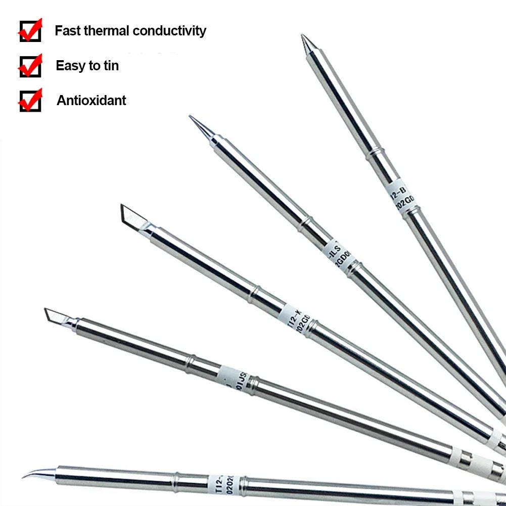 T12 Soldering Solder Iron Tips T12 Series Iron Tip For Hakko FX951 STC AND STM32 OLED Soldering Station Electric Soldering Iron HIP