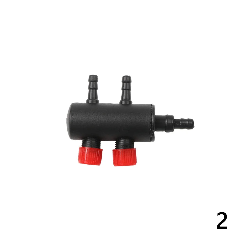 Fish Tank Oxygen Pump Pipe Splitter Regulating Valve Aquarium Air Pump Hose Splitter Distributor Booster Pump Adapter Accessory HIP 2 No plug