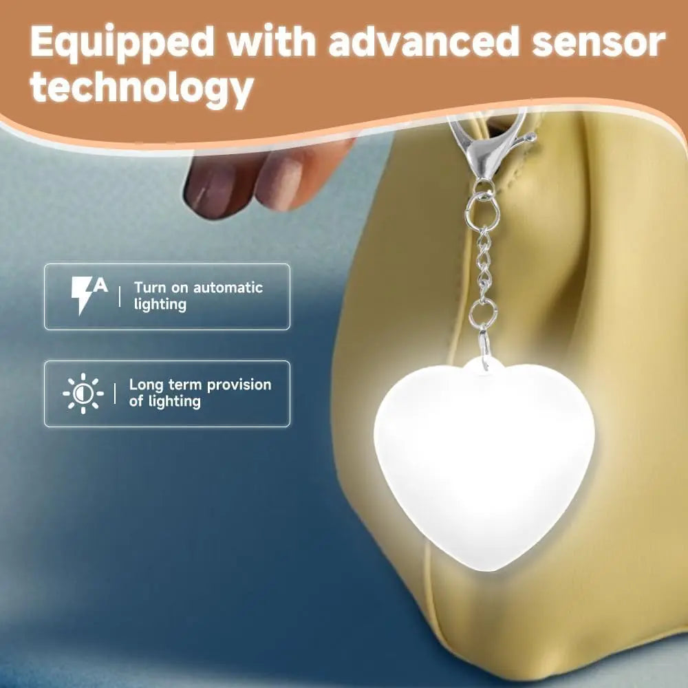 Heart-Shaped LED Purse Light – Motion Activated Handbag Lamp LED Purse Light HIP