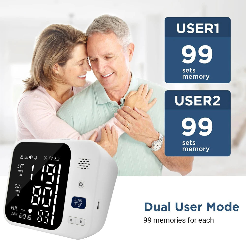 Upper Arm Digital Blood Pressure Monitor | English Voice Blood Pressure Monitor HIP