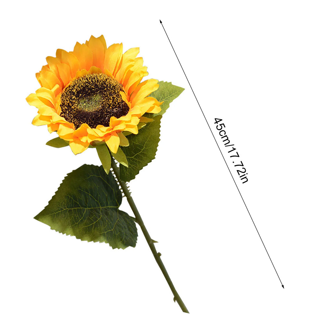 Simulation Sunflower Pastoral Style Artificial Flower False Silk Sunflower for Home Decoration Sunflower HIP