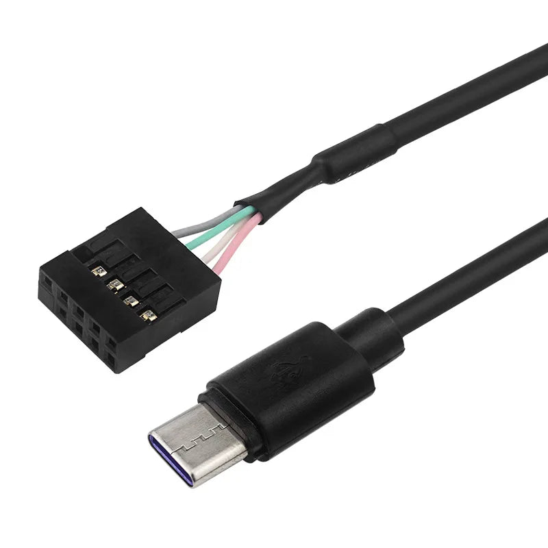 USB-C to 9-Pin Motherboard Power & Data Cable – 50cm USB Power Cable HIP 0.5m