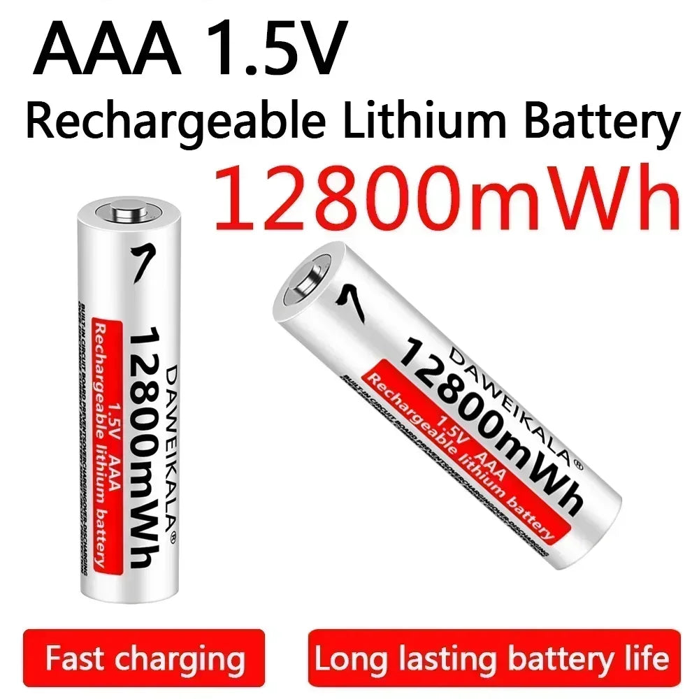 DAWEIKALA AAA Li-Ion Rechargeable Batteries 12800mWh | 2–20 Pack Rechargeable Batteries HIP