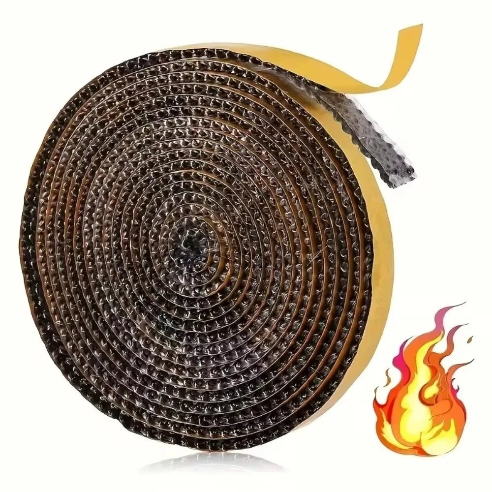 Self-Adhesive Fiberglass Fireplace Seal Rope – Stove Gasket Stove Gasket Rope HIP 3mm-10mm-2m