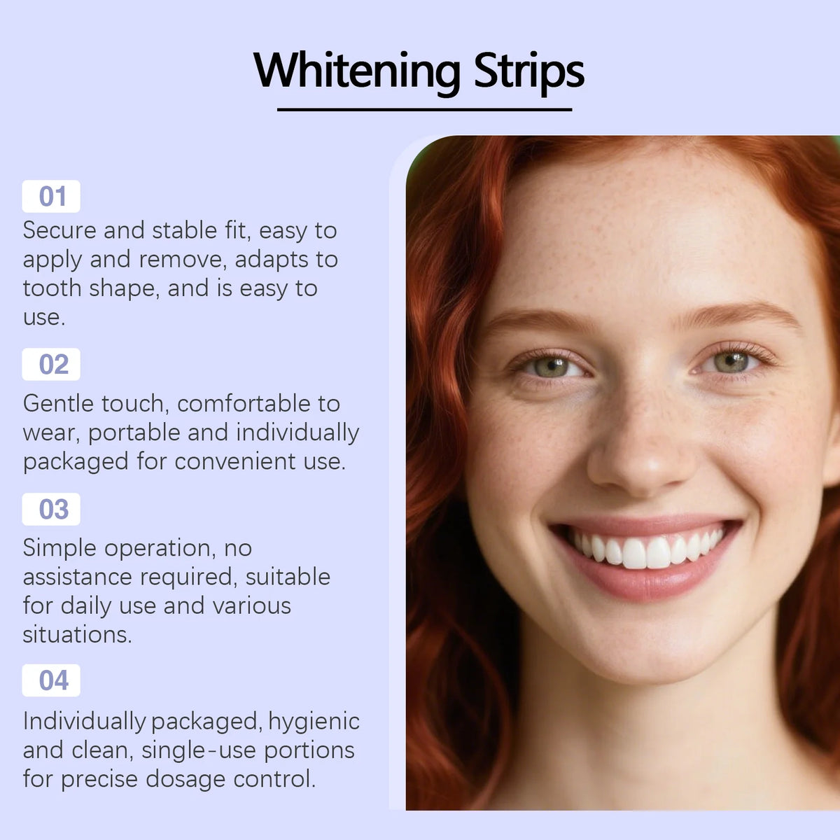 Purple Color-Correcting Teeth Brightening Strips – 42 Pack Teeth Whitening Strips HIP