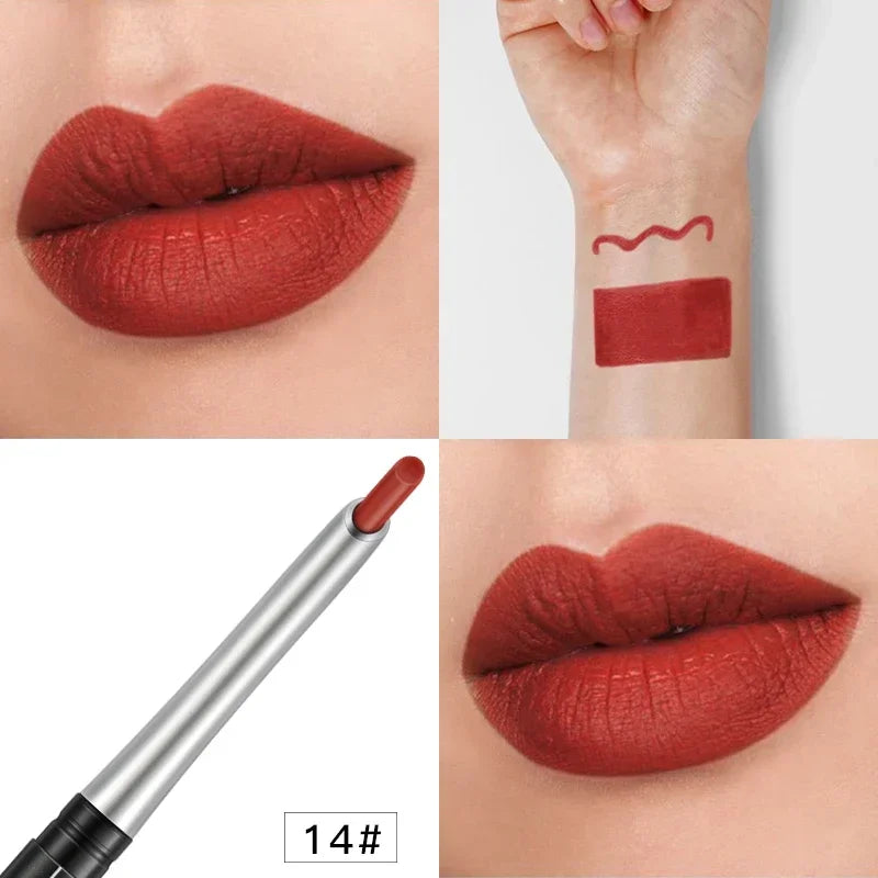 17Colors Portable Matte Pencil Lipstick Natural Long-lasting Waterproof Moisturizing Pen Lip Liner Makeup For Women HIP 14