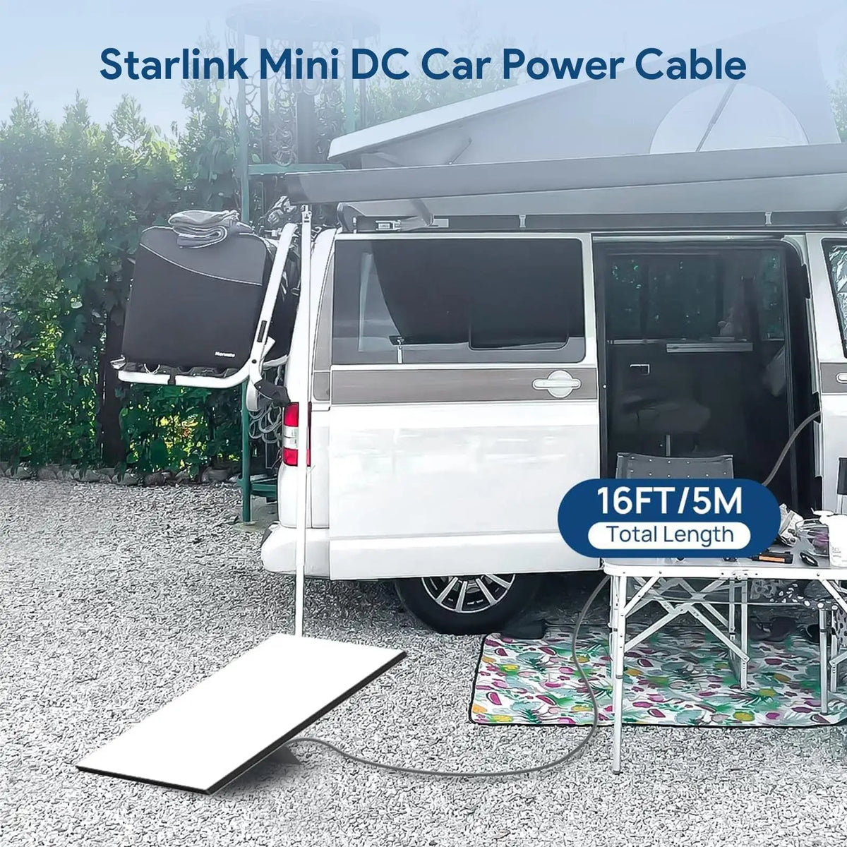 Starlink Mini DC Power Cable 16FT 12V 24V Car Cigarette Lighter DC Power Cable HIP