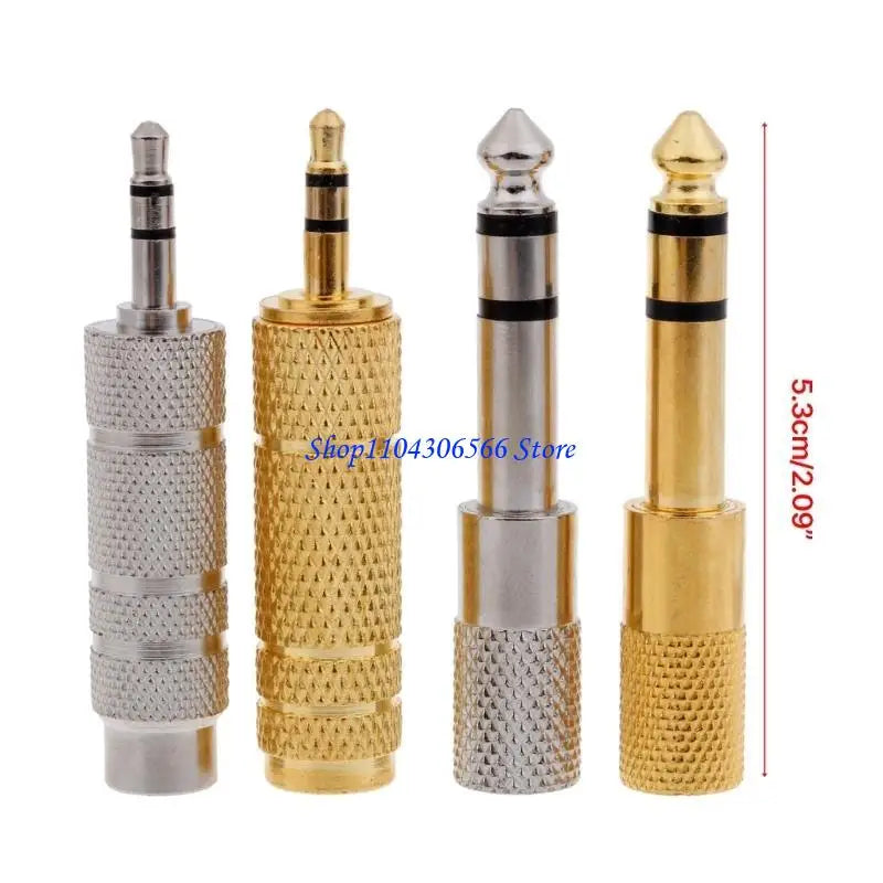 6.35mm to 3.5mm Audio Adapter 4-Pack – ¼" & ⅛" Connectors Audio Adapter Set HIP