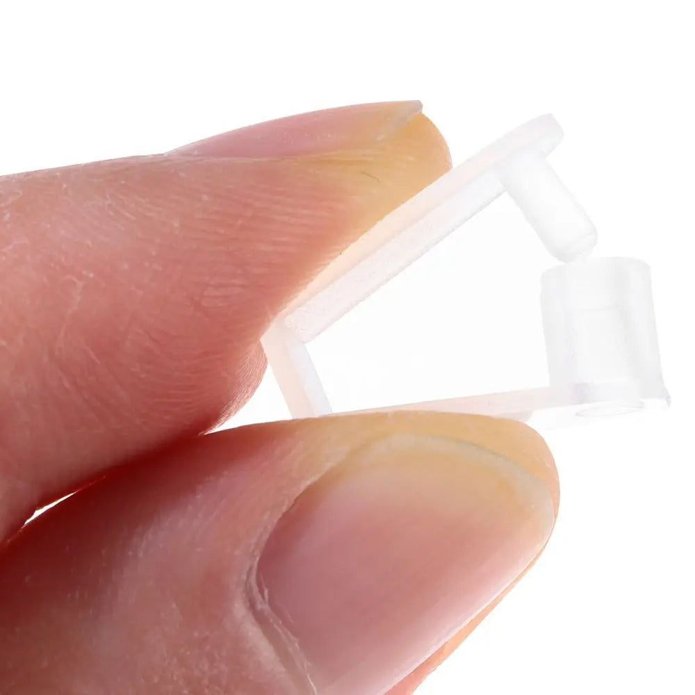 100-Pack Transparent Plastic Keychain Folding Clips | Bulk Pack Keychain Clips HIP