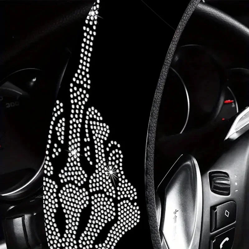 Skeleton Steering Wheel Cover – Gothic Style, Universal Fit Steering Wheel Cover HIP