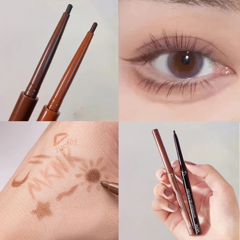 Matte Silkworm Eyeliner Pen Lasting Waterproof Not Blooming Shiny Quick Drying Eye Liner Gel Pen Brown Eye Shadow Pen Makeup HIP