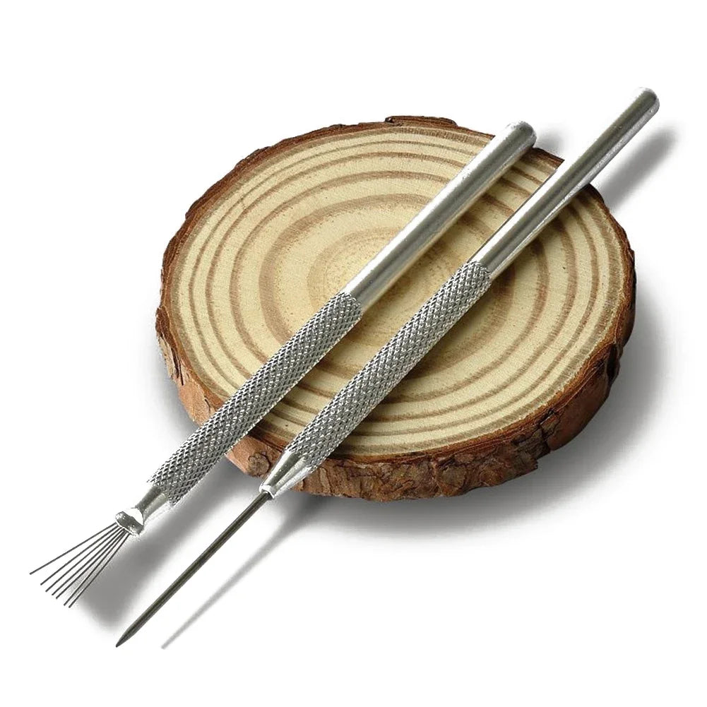 7 Pin Feather Wire Texture Ceramics Tools Polymer Clay Sculpting Modeling Tool DIY Pottery Brush Pottery Tools Cake Accessories HIP