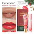 Christmas Gift 3Pcs Glossy Lip Gloss Set Strawberry Lip Balm And Lip Gloss Combo Long Lasting Hydrating Plump Lips HIP Xmas
