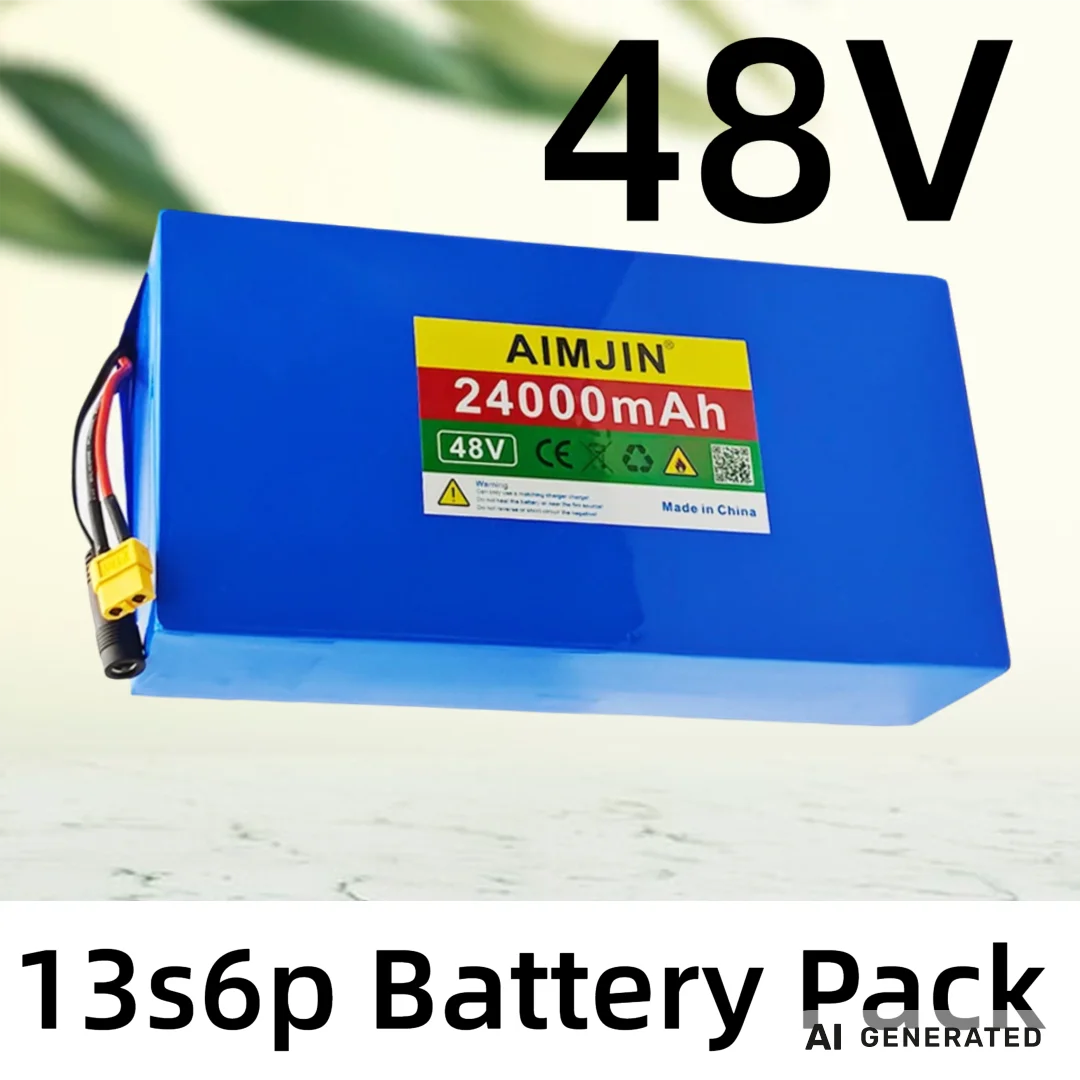 48V 24Ah 13S6P 18650 Lithium Battery Pack with BMS & Charger Lithium Battery Pack HIP