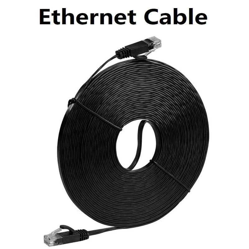 Flat Cat6 Ethernet Cable RJ45 Patch Cord 1000Mbps | SEamopar Ethernet Patch Cable HIP