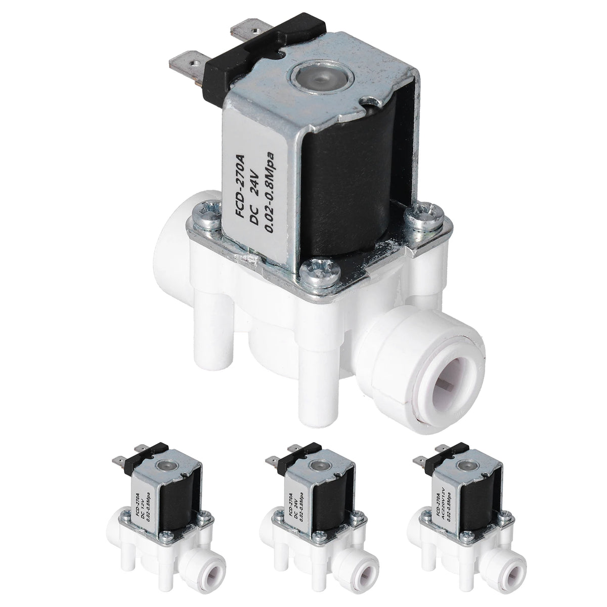 Plastic Electric Solenoid Valve 3/8in Quick Connector Normally Closed Solenoids Valves Plastic Electric Solenoid Valve HIP