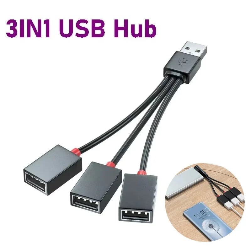 1-to-2 USB Splitter Hub – Charge 2 Devices at Once USB Splitter Hub HIP