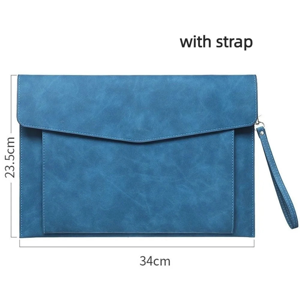A4 PU Leather Document Bag – Large Capacity File Organizer Document File Bag HIP
