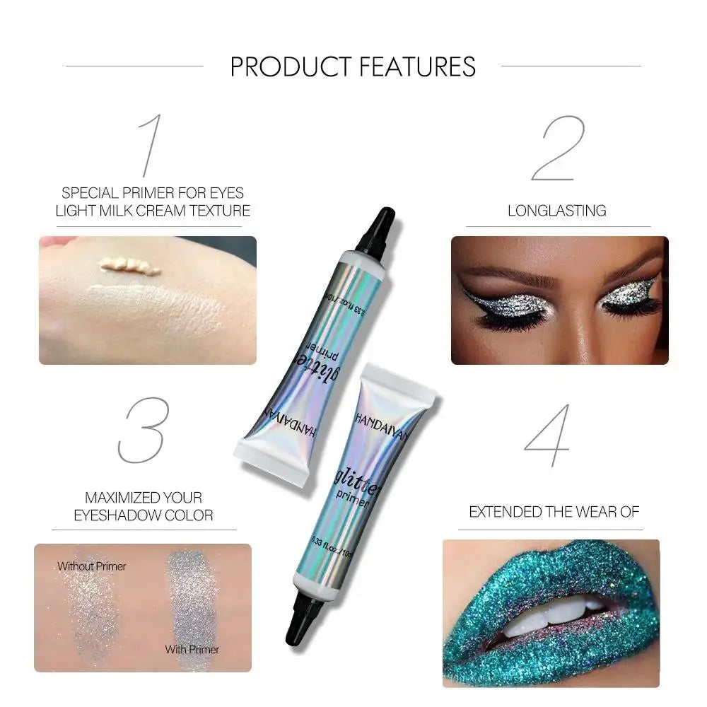 HANDAIYAN Glitter Eyeshadow Primer – Long-Lasting Cream Base Eyeshadow Primer HIP