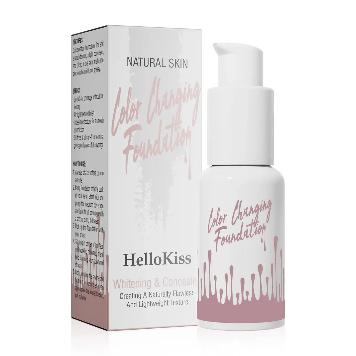 Hello Kiss Color-Changing Liquid Foundation – Oil Control Liquid Foundation HIP