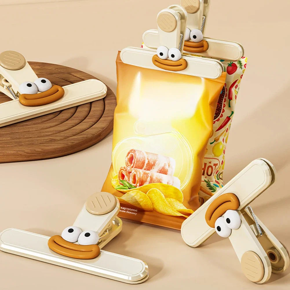 1Pc Creative Face Bag Sealing Clip Food Snack Clip Kitchen Tools Decorative Small Clip Refrigerator Plastic Food Bag Storage HIP