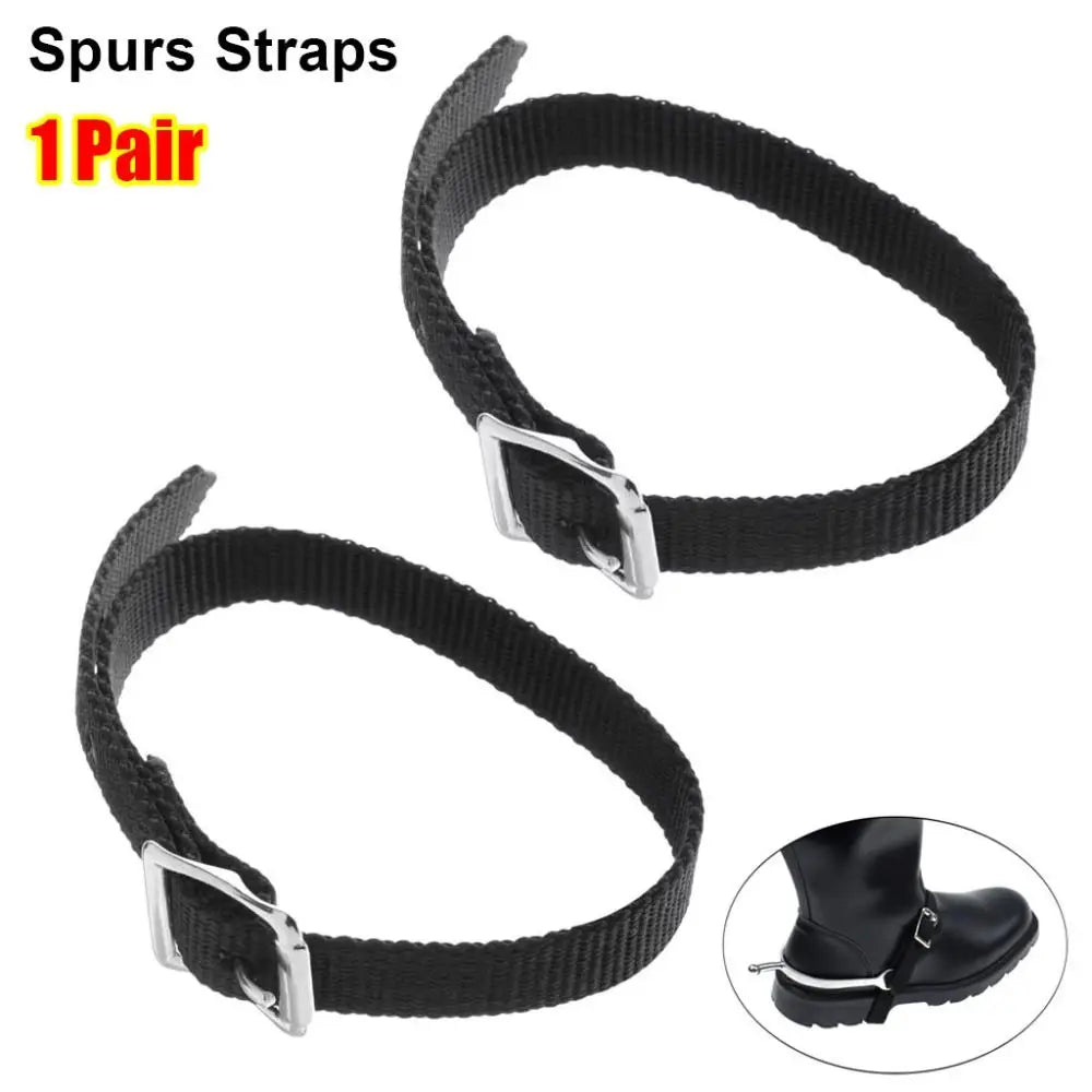 Western Spur Straps with Alloy Buckle – Adjustable 1 Pair Equestrian Spur Straps HIP