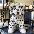 White Leopard Dog & Cat Hoodie – Warm Winter Pet Coat Pet Dog Hoodie HIP Tiger fur white. S