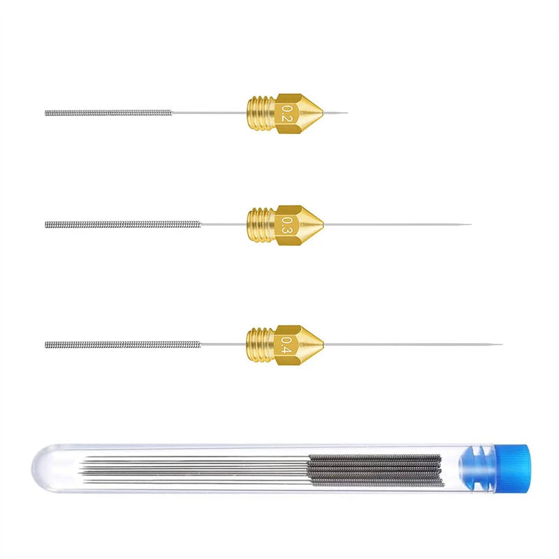 10-Pc 3D Printer Nozzle Cleaning Needle Kit 0.2–1.0mm Nozzle Cleaning Kit HIP