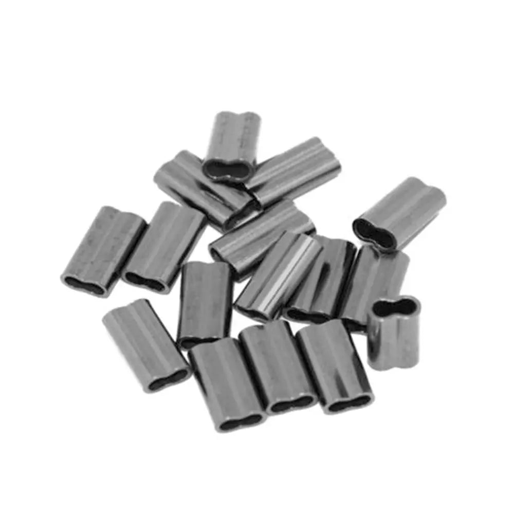 100PCS Brass Double Barrel Crimping Sleeves – Fishing Connectors Fishing Crimping Sleeves HIP