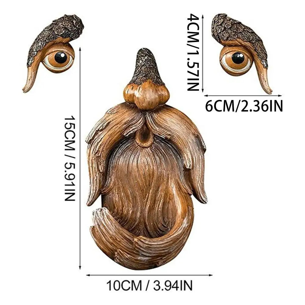 Bird Feeder Resin Tree Face Bird Feeder Courtyard Yard Garden Decorations Whimsical Tree Hugger Sculpture Art Decor HIP